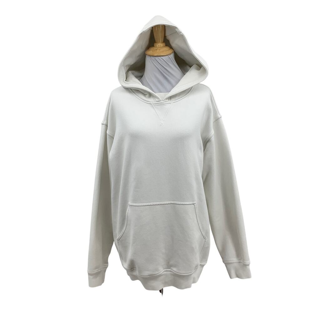 Lululemon Hoodie Womens 10 White All Yours Relaxed Fit Fleece Lined Pullover